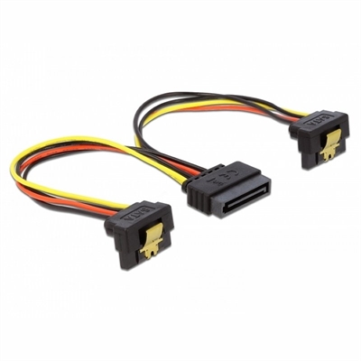 Delock Cable Power Sata 15pin 2x Sata Hdd Angled